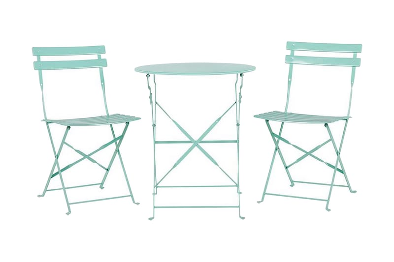 Parvekesarja Alatri 60 cm + 2 tuolia, Mintunvihreä
