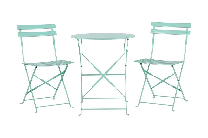 Parvekesarja Alatri 60 cm + 2 tuolia, Mintunvihreä