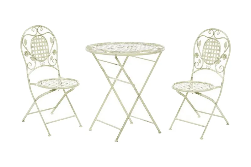 Parvekesetti Bivio Pöytä 2 tuolilla Vaaleanvihreä, Vihreä