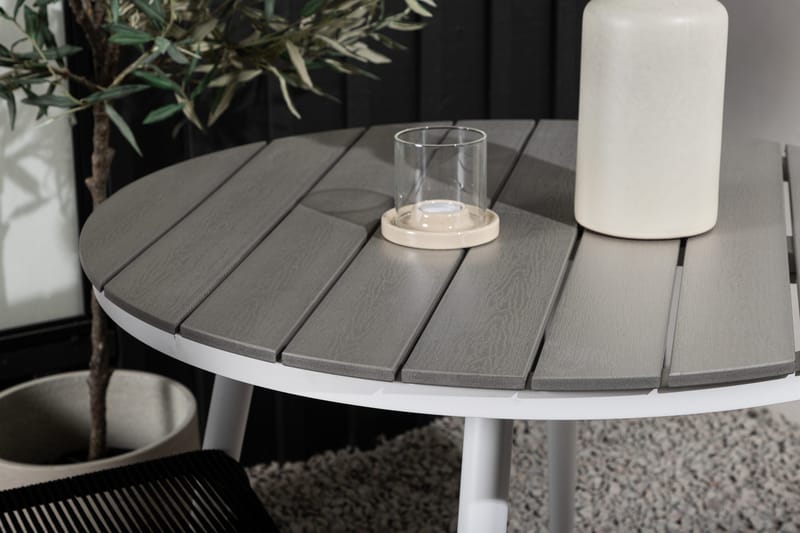 Ruokailuryhmä Break Pyöreä 90 cm 2 Lindos tuolia - Musta/Harmaa - Puutarhakalusteet - Parveke - Parvekekalusteet - Parvekesetti