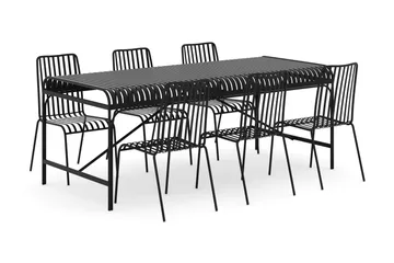 Jarva ulkoruokailuryhmä 200 cm, mukana 6 Jarva ruokatuolia