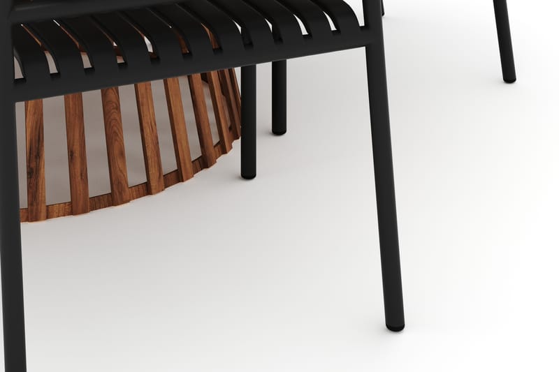 Lakenview Pyöreä Ruokapöytä 150 cm ja 6 Gardeno Ruokatuolit - Luonnonväri - Puutarhakalusteet - Ulkoryhmä - Ruokailuryhmät ulos