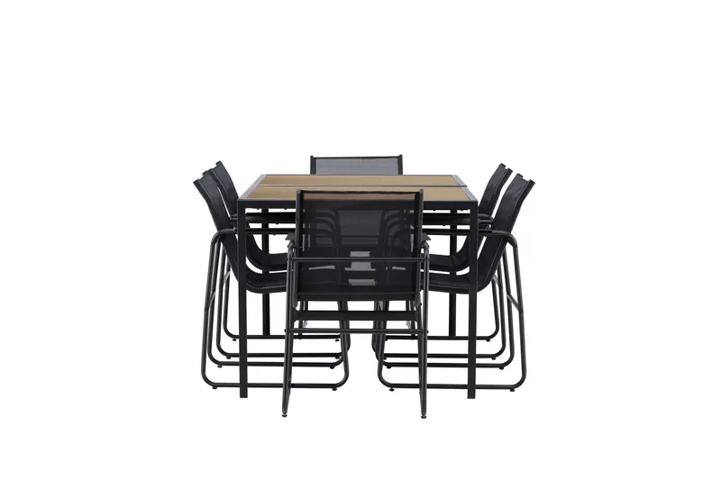 Lampedusa Ruokailuryhmä Ulkokäyttöön 6-istuttava - Musta - Puutarhakalusteet - Ulkoryhmä - Ruokailuryhm ät ulos