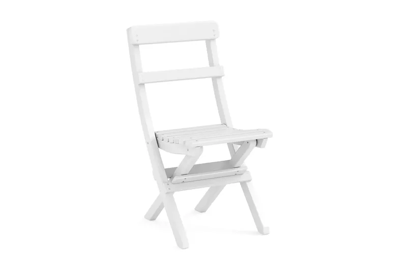 Landet ulkoruokailuryhmä 118x70x74 cm, sohva ja 2 kokoontaitettavaa tuolia - Valkoinen - Puutarhakalusteet - Ulkoryhmä - Ruokailuryhmät ulos