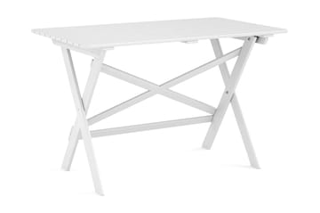 Landet ulkoruokailuryhmä 118x70x74 cm, sohva ja 2 kokoontaitettavaa tuolia - Valkoinen - Puutarhakalusteet - Ulkoryhmä - Ruokailuryhmät ulos