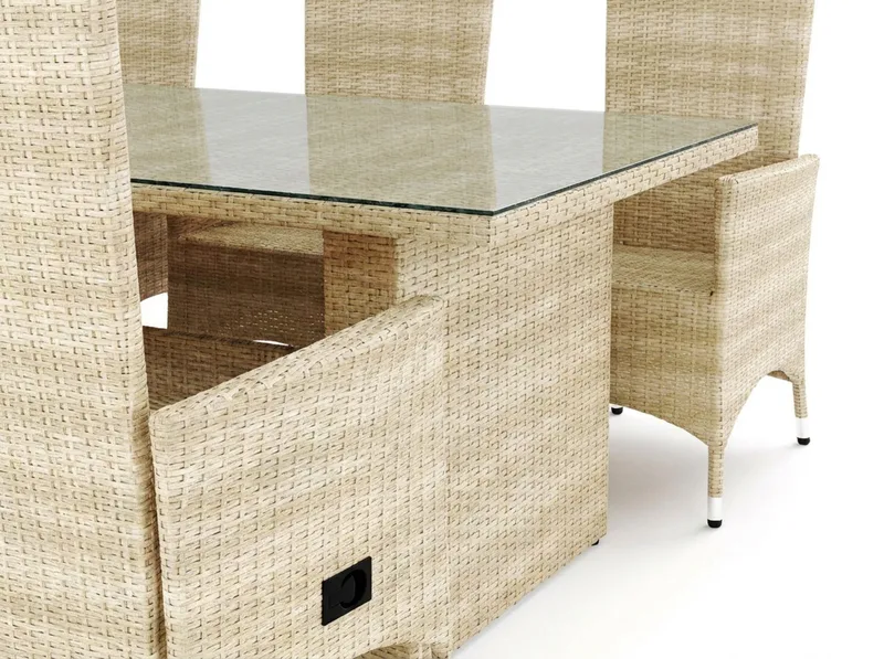 Majestic Matgrupp Utomhus 210 + 6 Jenny Ställbar Fåtölj Comfort Garden Beige - Puutarhakalusteet - Ulkoryhmä - Ruokailuryhmät ulos