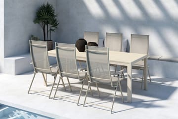 Matgrupp Venture Home Beige Beige 6st - Puutarhakalusteet - Ulkoryhmä - Ruokailuryhmät ulos