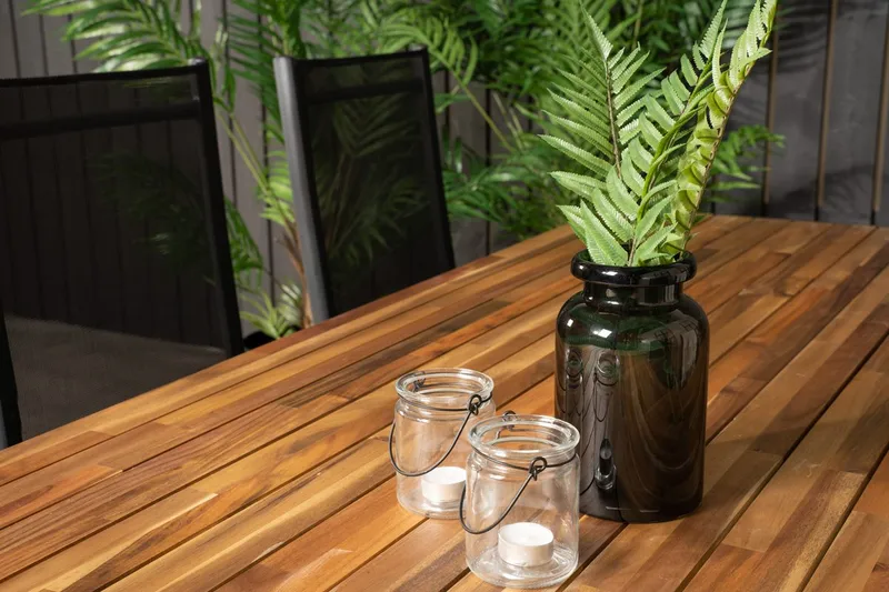 Matgrupp Venture Home Svart Natur 6st - Puutarhakalusteet - Ulkoryhmä - Ruokailuryhmät ulos