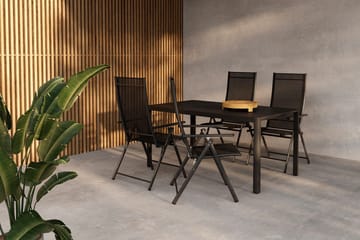Matgrupp Venture Home Svart Svart 4st - Puutarhakalusteet - Ulkoryhmä - Ruokailuryhmät ulos