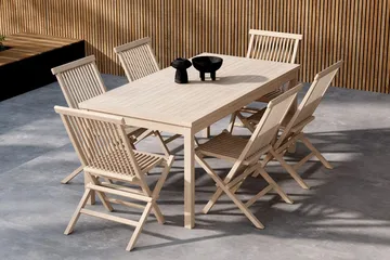 Matgrupp Venture Home Vitputsad Vitputsad 6st - Puutarhakalusteet - Ulkoryhmä - Ruokailuryhmät ulos