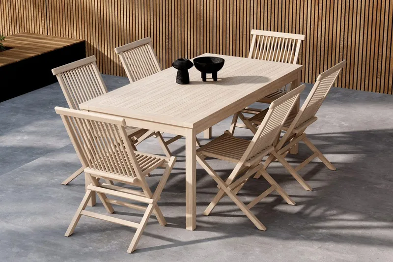 Matgrupp Venture Home Vitputsad Vitputsad 6st - Puutarhakalusteet - Ulkoryhmä - Ruokailuryhmät ulos