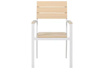 Matsalsset Beliani Como Beige - Puutarhakalusteet - Ulkoryhmä - Ruokailuryhmät ulos