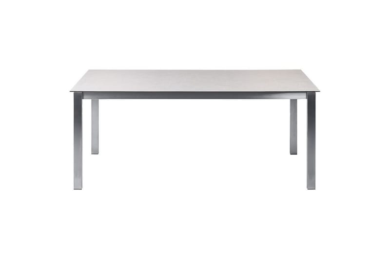 Matsalsset Beliani Cosoleto Grå/Silver, 4-Sits White||Beige||Silver - Puutarhakalusteet - Ulkoryhmä - Ruokailuryhmät ulos