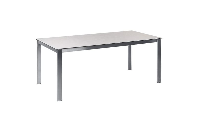 Matsalsset Beliani Cosoleto Grå/Silver, 4-Sits White||Beige||Silver - Puutarhakalusteet - Ulkoryhmä - Ruokailuryhmät ulos