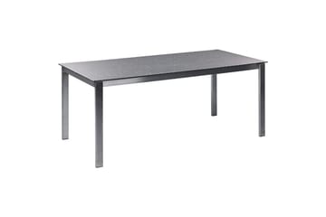 Matsalsset Beliani Cosoleto/Grosseto Grå/Silver, 6-Sits Black||Silver - Puutarhakalusteet - Ulkoryhmä - Ruokailuryhmät ulos