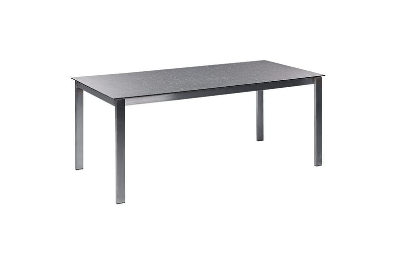 Matsalsset Beliani Cosoleto/Grosseto Grå/Silver, 6-Sits Black||Silver - Puutarhakalusteet - Ulkoryhmä - Ruokailuryhmät ulos