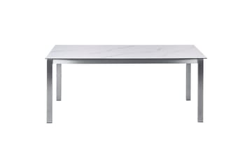 Matsalsset Beliani Cosoleto/Grosseto Grå/Silver, 6-Sits White Marble||Silver - Puutarhakalusteet - Ulkoryhmä - Ruokailuryhmät ulos