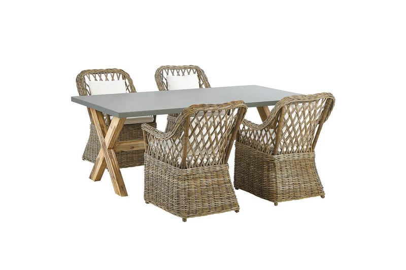 Matsalsset Beliani Maros/Olbia 4-Sits Natural, undefined
