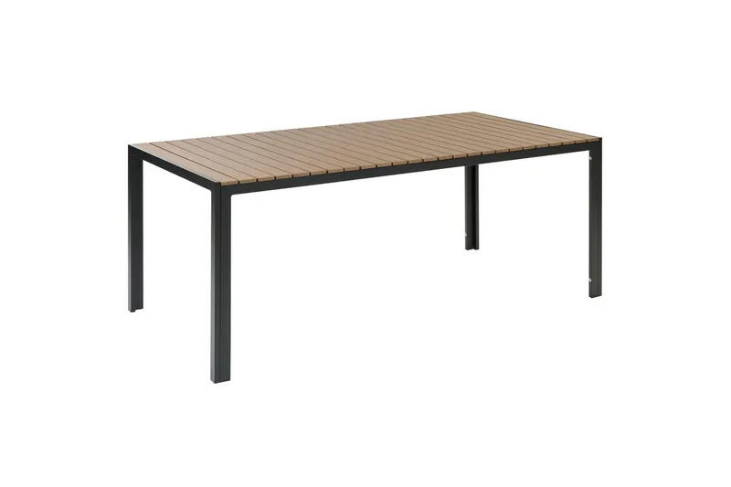 Matsalsset Beliani Nardo Ljus trä/svart Light wood||Black - Puutarhakalusteet - Ulkoryhmä - Ruokailuryhmät ulos