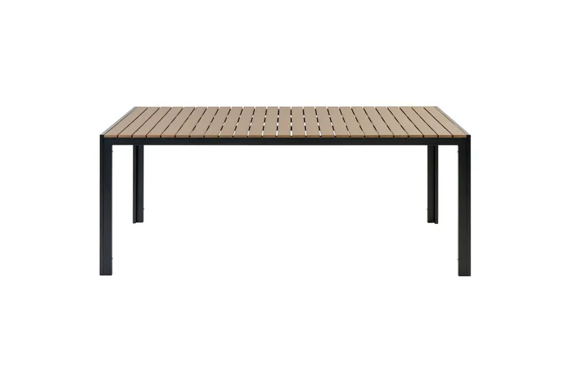 Matsalsset Beliani Nardo Ljus trä/svart Light wood||Black - Puutarhakalusteet - Ulkoryhmä - Ruokailuryhmät ulos