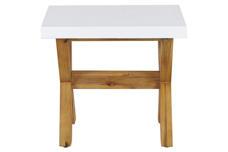 Matsalsset Beliani Olbia 6-Sits White||Light wood - Puutarhakalusteet - Ulkoryhmä - Ruokailuryhmät ulos