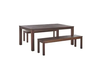 Matsalsset Beliani Tuscania Dark wood - Puutarhakalusteet - Ulkoryhmä - Ruokailuryhmät ulos