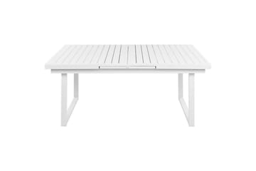 Matsalsset Beliani Valcanetto/Cosoleto Vit/Beige/Silver, 8-Sits White||Beige||Silver - Puutarhakalusteet - Ulkoryhmä - Ruokailuryhmät ulos