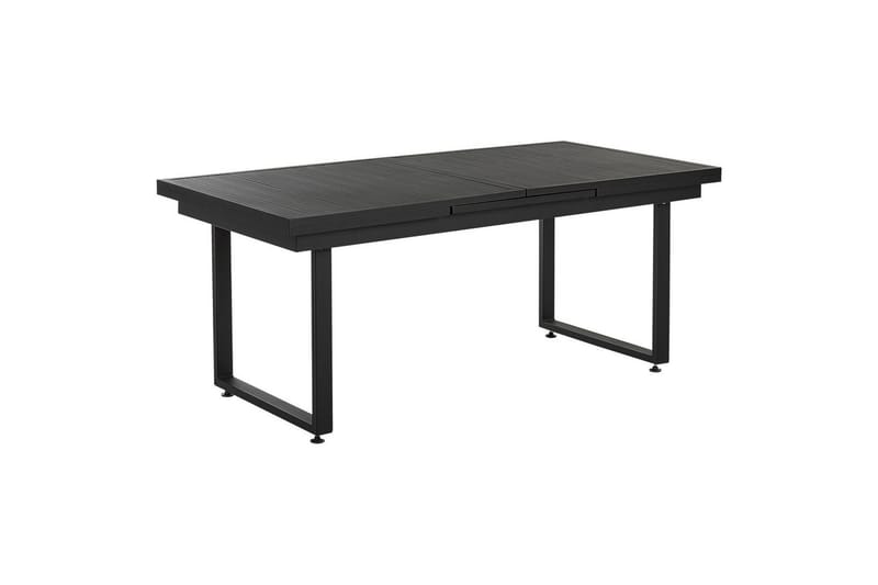 Matsalsset Beliani Valcanetto/Taviano Svart/grått/ljust trä, 8-Sits Black||Grey||Light wood - Puutarhakalusteet - Ulkoryhmä - Ruokailuryhmät ulos