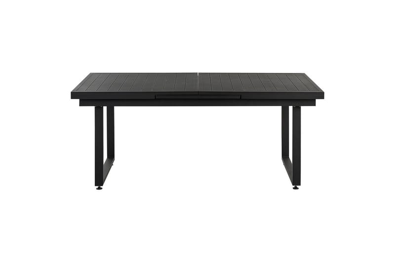 Matsalsset Beliani Valcanetto/Taviano Svart/grått/ljust trä, 8-Sits Black||Grey||Light wood - Puutarhakalusteet - Ulkoryhmä - Ruokailuryhmät ulos