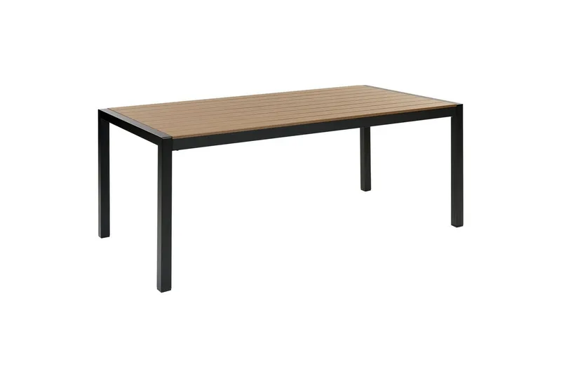 Matsalsset Beliani Vernio Ljus trä/svart Light wood||Black - Puutarhakalusteet - Ulkoryhmä - Ruokailuryhmät ulos