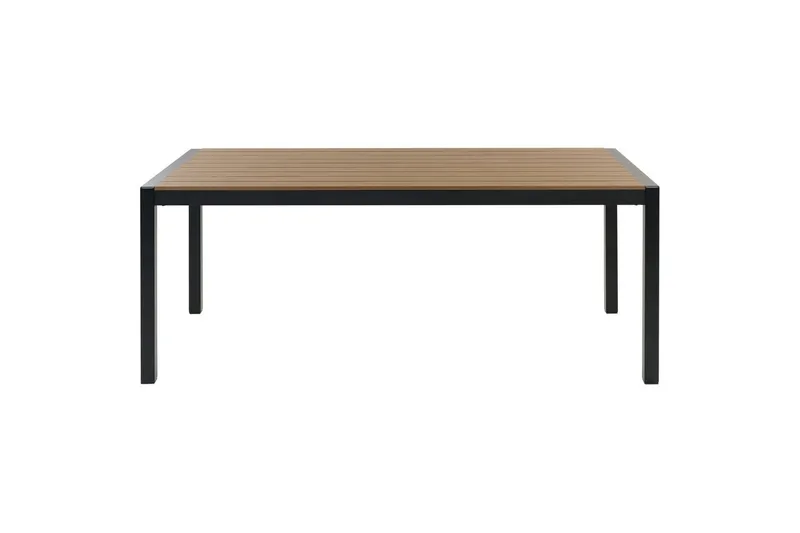 Matsalsset Beliani Vernio Ljus trä/svart Light wood||Black - Puutarhakalusteet - Ulkoryhmä - Ruokailuryhmät ulos