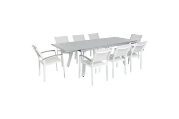 Matsalsset Beliani Pereta Light grey - Puutarhakalusteet - Ulkoryhmä - Ruokailuryhmät ulos