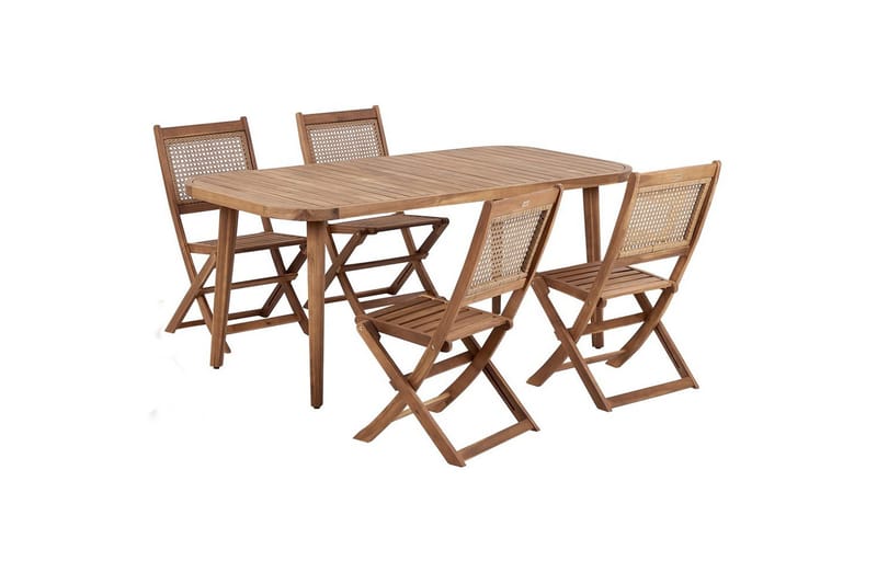 Matsalsset Beliani Paraggi 4-Sits Light wood, undefined