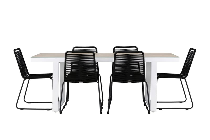 Merlo Ruokailuryhmä + 6 tuolia, Valkoinen