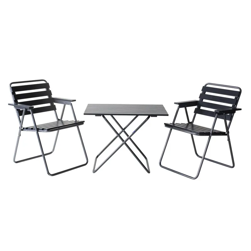 Pöytäryhmä Varax Retro 401 + 2 kpl 305 Harmaa/Musta, Harmaa/Musta