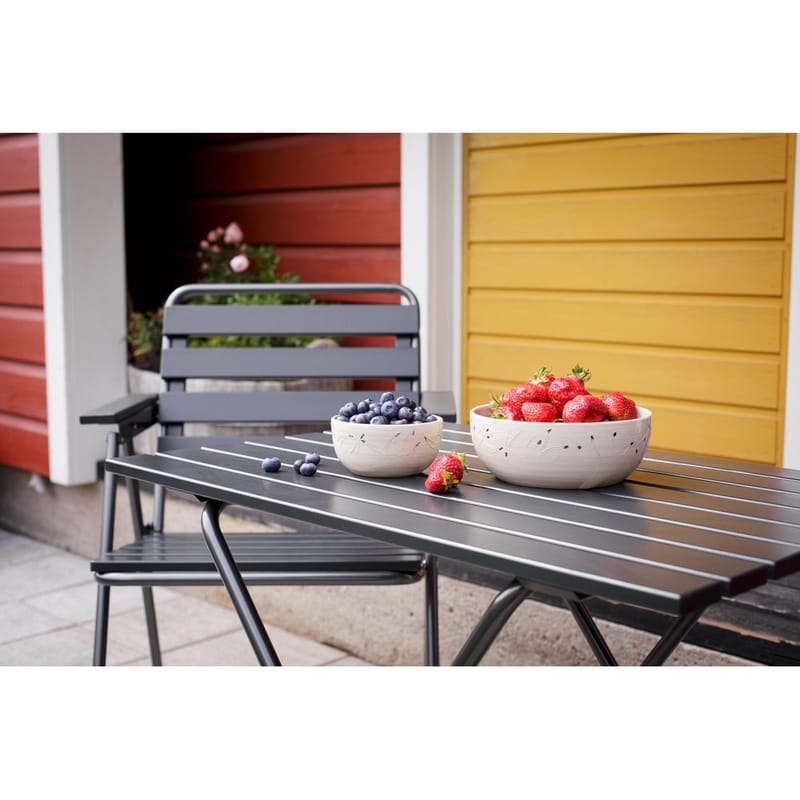 Pöytäryhmä Varax Retro 401 + 2 kpl 305 Harmaa/Musta - Harmaa/Musta - Puutarhakalusteet - Ulkoryhmä - Ruokailuryhmät ulos