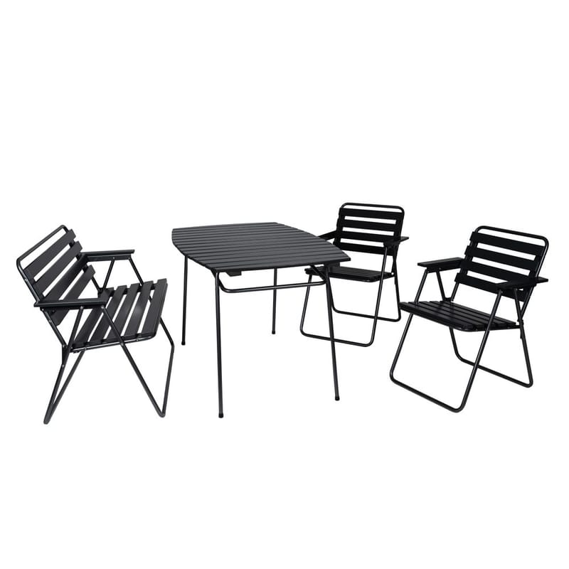 Pöytäryhmä Varax Retro 403 + 2 kpl 305 + 302 Harmaa/Musta, Harmaa/Musta