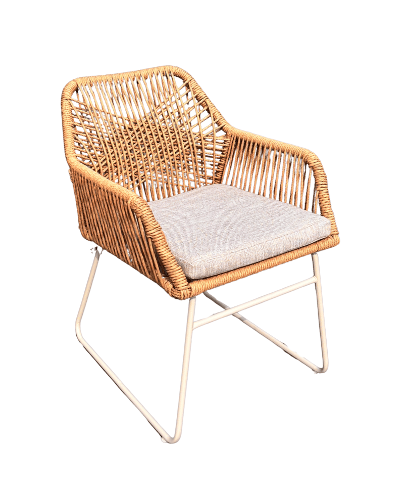 Palermo Ulkoruokailuryhmä 200 4 Seville käsinojatuolilla - Harmaa/Beige - Puutarhakalusteet - Ulkoryhmä - Ruokailuryhmät ulos