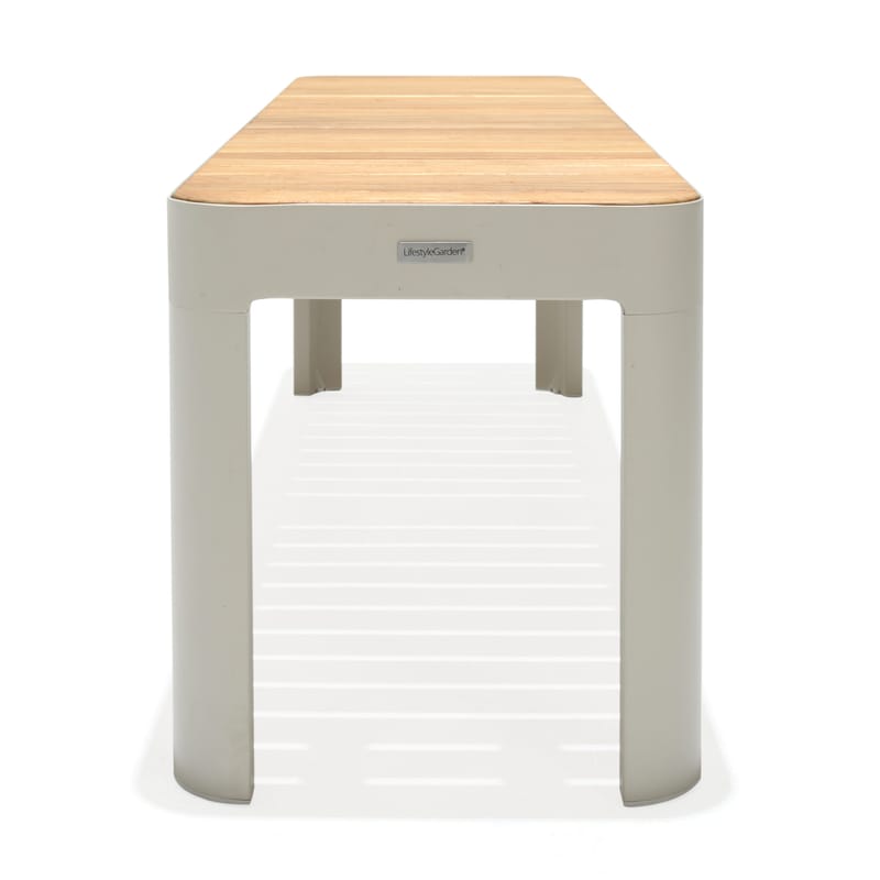 Portals Parvekesetti pöytä + penkki 140 cm - Beige/Puu - Puutarhakalusteet - Ulkoryhmä - Ruokailuryhmät ulos