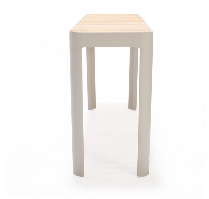 Portals Parvekesetti pöytä + penkki 140 cm - Beige/Puu - Puutarhakalusteet - Ulkoryhmä - Ruokailuryhmät ulos