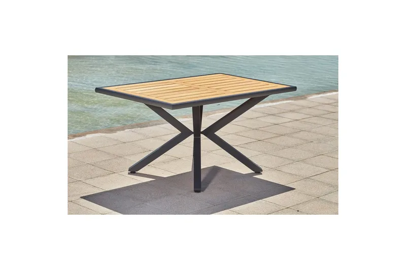 Puutarhapöytä ja tuolisetti (7 kappaletta) Narellan Harmaa Pähkinäpuu - Harmaa Pähkinäpuu - Puutarhakalusteet - Ulkoryhmä - Ruokailuryhmät ulos