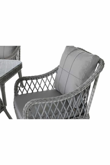 Puutarhapöytä ja tuolisetti Atelier Del Sofa Hisar 4+1 (52 x 78 x 56 cm) harmaa 5-osainen - Puutarhakalusteet - Ulkoryhmä - Ruokailuryhmät ulos