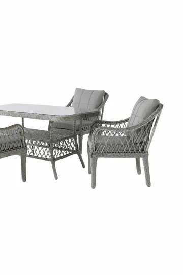 Puutarhapöytä ja tuolisetti Atelier Del Sofa Hisar 6+1 (52 x 78 x 56 cm) harmaa 7-osainen - Puutarhakalusteet - Ulkoryhmä - Ruokailuryhmät ulos