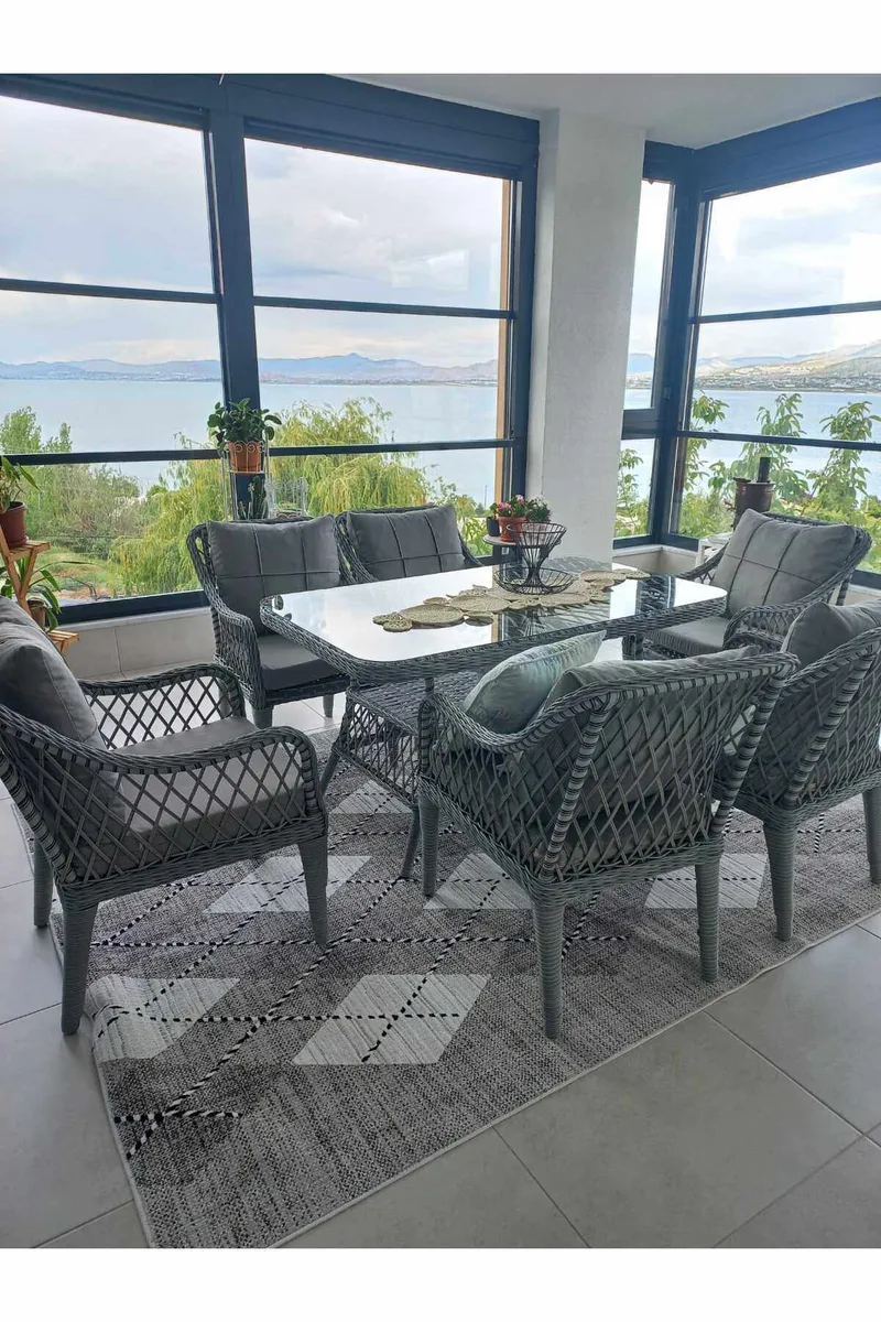 Puutarhapöytä ja tuolisetti Atelier Del Sofa Hisar 6+1 (52 x 78 x 56 cm) harmaa 7-osainen, undefined