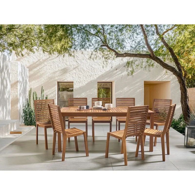 Puutarhapöytäryhmä 8 istumapaikkaa Ombriano - Puutarhakalusteet - Ulkoryhmä - Ruokailuryhmät ulos
