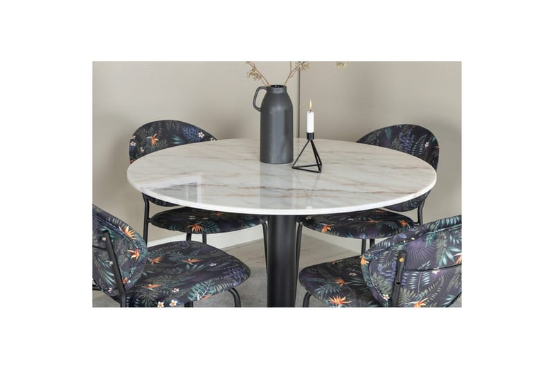 Pyöreä Ruokailuryhmä Estelle Musta, Vault - Vihreä - Puutarhakalusteet - Ulkoryhmä - Ruokailuryhmät ulos