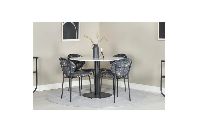 Pyöreä Ruokailuryhmä Estelle Musta, Vault - Vihreä - Puutarhakalusteet - Ulkoryhmä - Ruokailuryhmät ulos