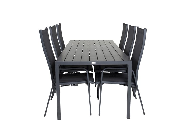 Ruokailuryhmä Break + 6 Copacabana Tuolia, Polywood/Musta