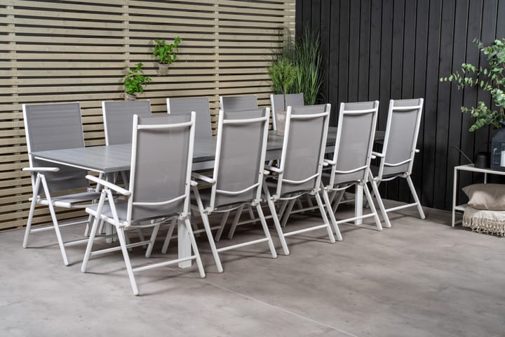 Ruokailuryhmä Levels Jatk 224 cm 10 Break tuolia Harmaa/Valk - Venture Home - Ruokailuryhmät ulos