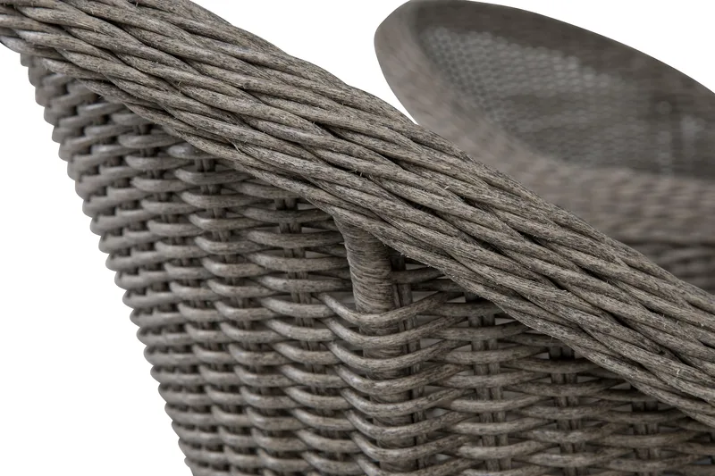 Ruokailuryhmä Marcus Ø140 + 4 Marcus Light tuolia + pehmuste - Harmaa - Puutarhakalusteet - Ulkoryhmä - Ruokailuryhmät ulos